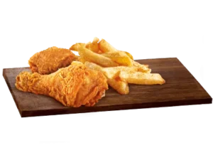 Fried Chicken with MED chips Fried Chicken with MED chips